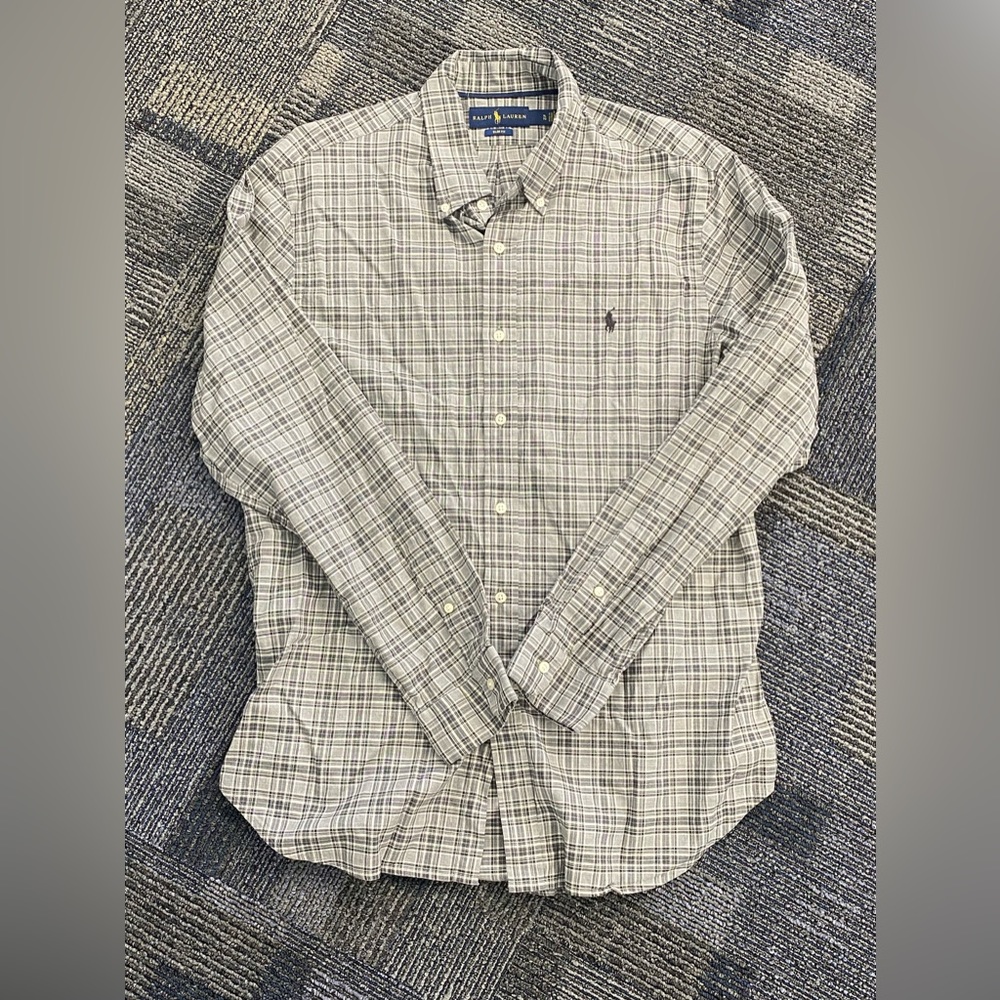 Men’s Polo Ralph Lauren Cotton Oxford Plaid Shirt XL